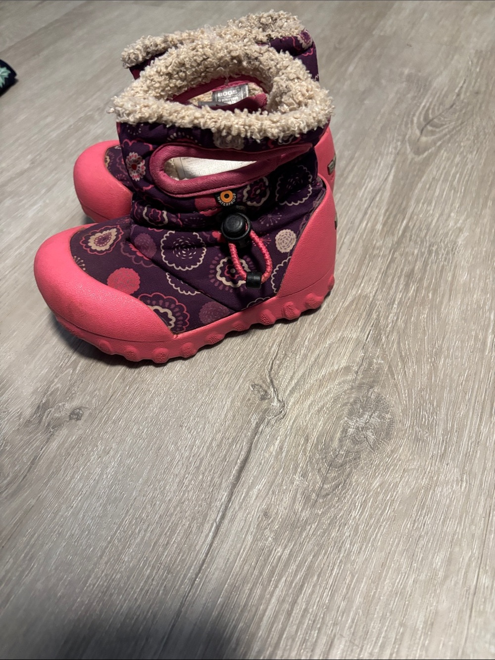 Bogs Kids Purple & Pink Floral Snow Boots